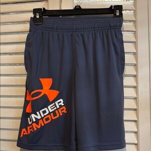 Under Armour Athletic Shorts Blue and Orange Performance Fit